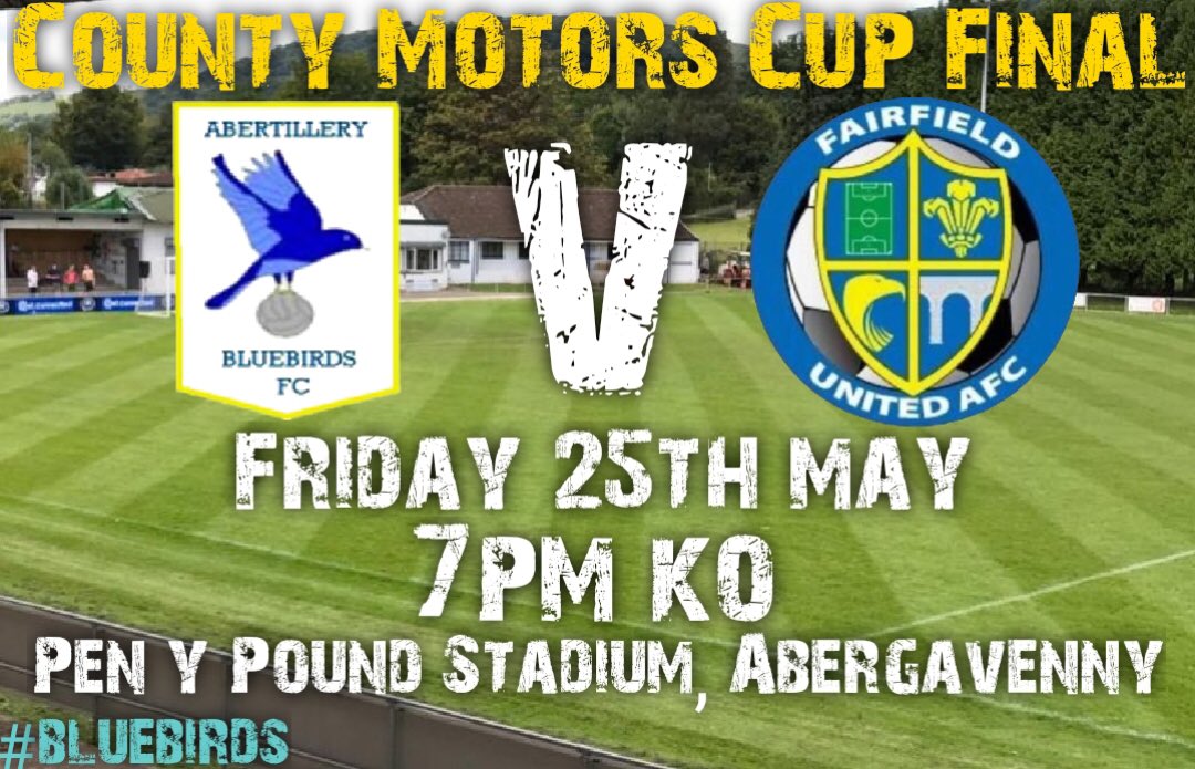 AberBluebirdsFC's tweet photo. Seasons end is in sight as we head to Pen Y Pound on Friday evening to face @FairfieldUtd in the County Motors 🏆 https://t.co/L6hNc319yb
