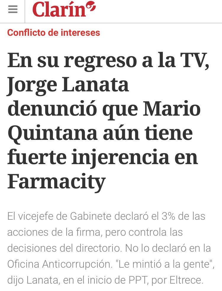 lisandrobonelli's tweet photo. Por si quedaban dudas, Lanata lo dijo bien clarito: Mario Quintana es quien decide en Farmacity.

Por eso el interés en expandirse en la Provincia. Si logra presionar a la Justicia, sus acciones van a valer mucho más.

No a Farmacity es No al monopolio de los medicamentos https://t.co/55vS9BpDTa