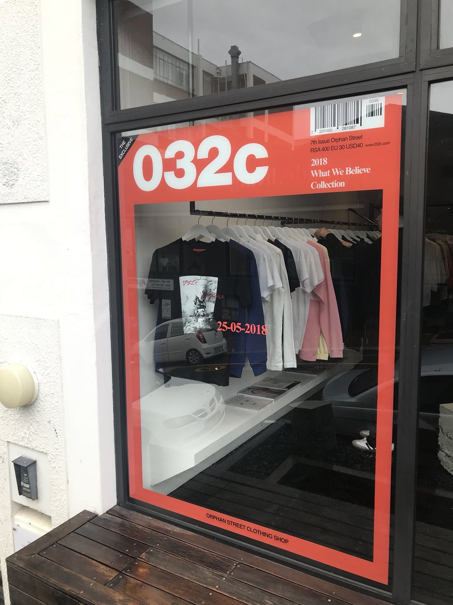 orphanstreet's tweet photo. 032c magazines and socks instore and online now. Full collection drops Friday https://t.co/Tp9avD0WJR