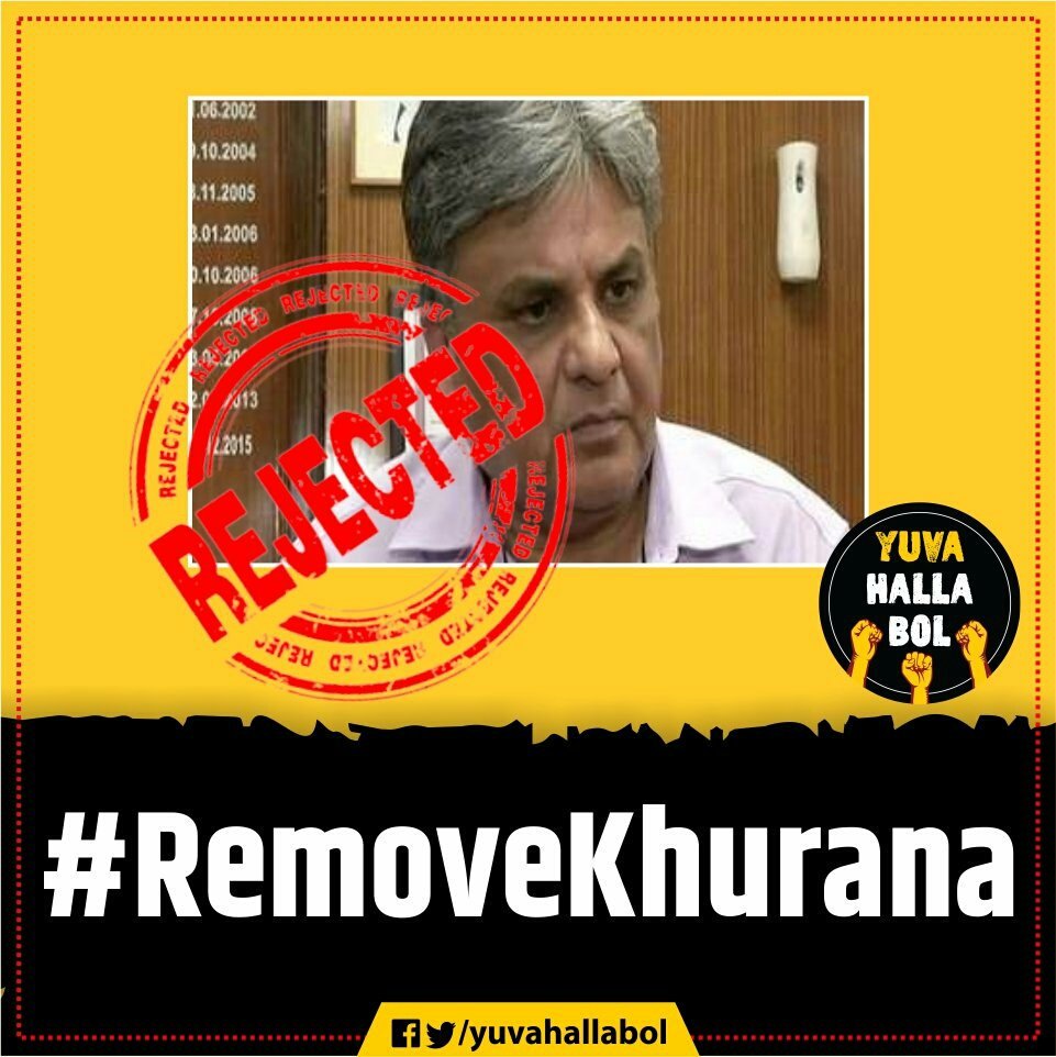 GovindMishraMrj's tweet photo. #RemoveKhurana
#yuvahallabol 

नहीं चलेगा अब बहाना , 
खुराना को अब है हटाना https://t.co/FuwCO21mJH