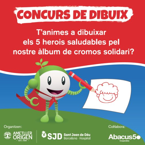 SJDbarcelona_es's tweet photo. ¡Muchos niños y niñas ya nos están enviando a sus héroes sanos! 🤩👏
Junto con @AmetllerOrigen queremos diseñar un álbum de cromos solidario! Pide tu plantilla en las tiendas Ametller Origen! Descubre cómo participar 👉 https://t.co/1K7UCo3F2o Colabora: @AbacusCoop https://t.co/bxINg0axzM