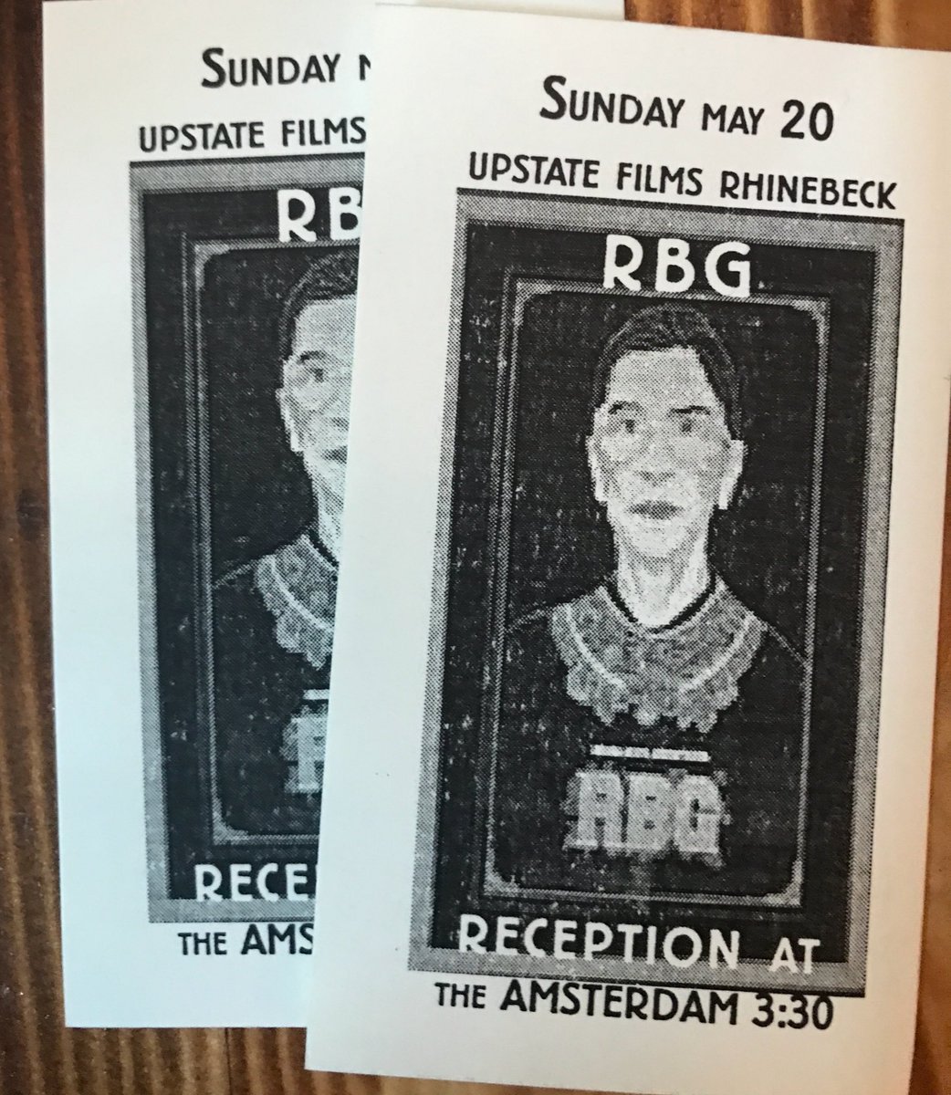 phatschmool's tweet photo. Mind expanding Sunday afternoon at Upstate to see RBG followed by a lovely reception at the Amsterdam. GO SEE THIS MOVIE. #NotoriousRBG #upstatefilms #rbgmovie #superhero https://t.co/7hR2ZiuVXw