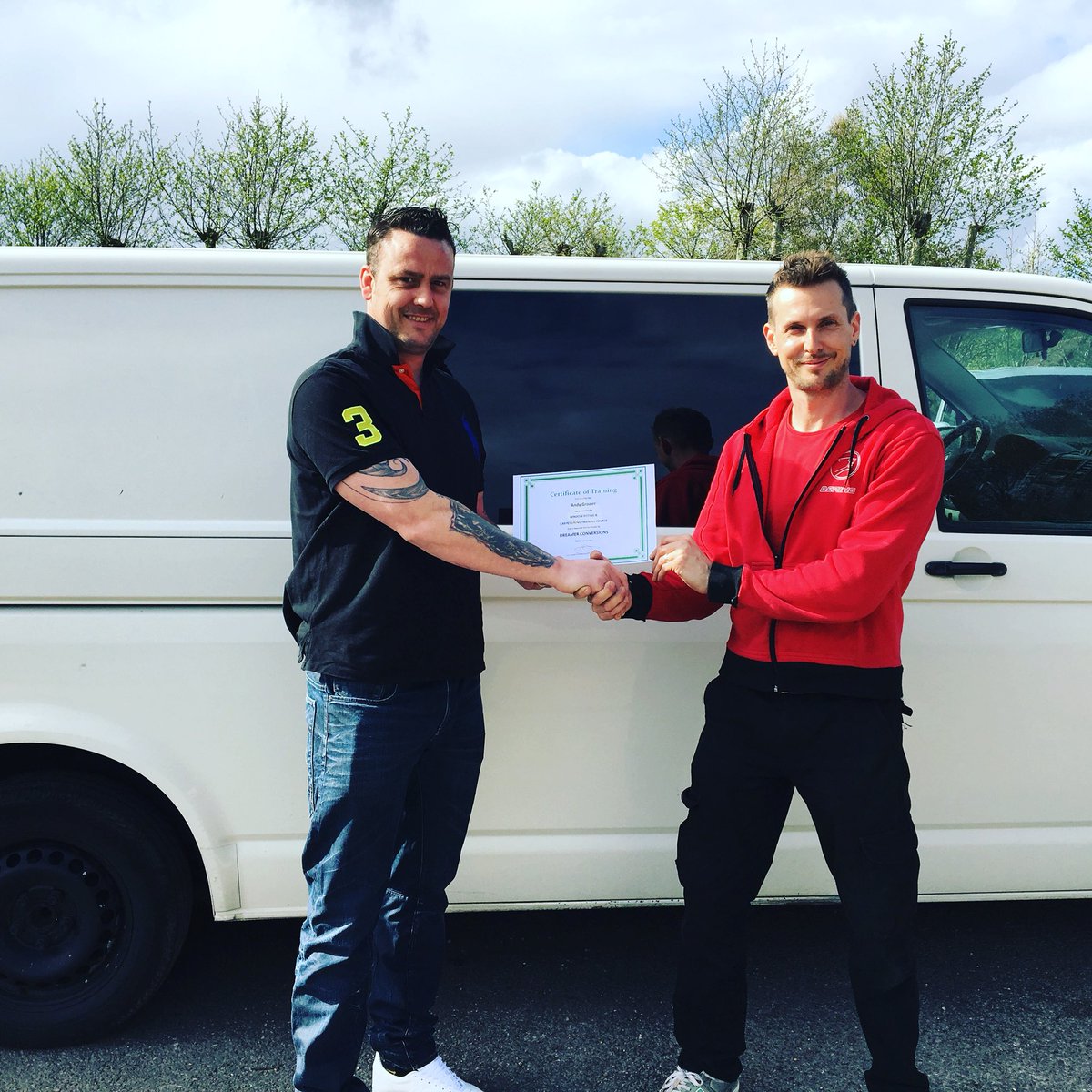 Well done Andy on completing your training Course at Dreamer Conversions..good luck with all your future plans in Germany #campervan #camperconversion #vanlife #training #newcareer #careerchange #leavingtheratrace #vwt5 #vwtransporter