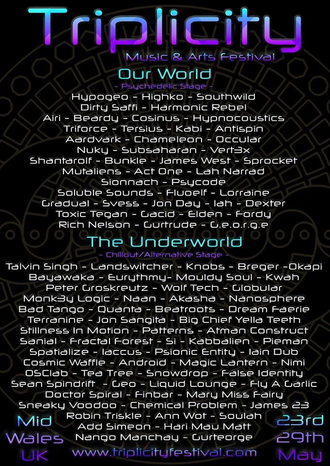 #TriplicityFestival returns to Wales this May 23-29! Featuring mind-blowing art, sounds, lights and underground psychedelic culture.

Tickets are selling fast 🔥 you better hurry ⇾ tblink.to/triplicity18