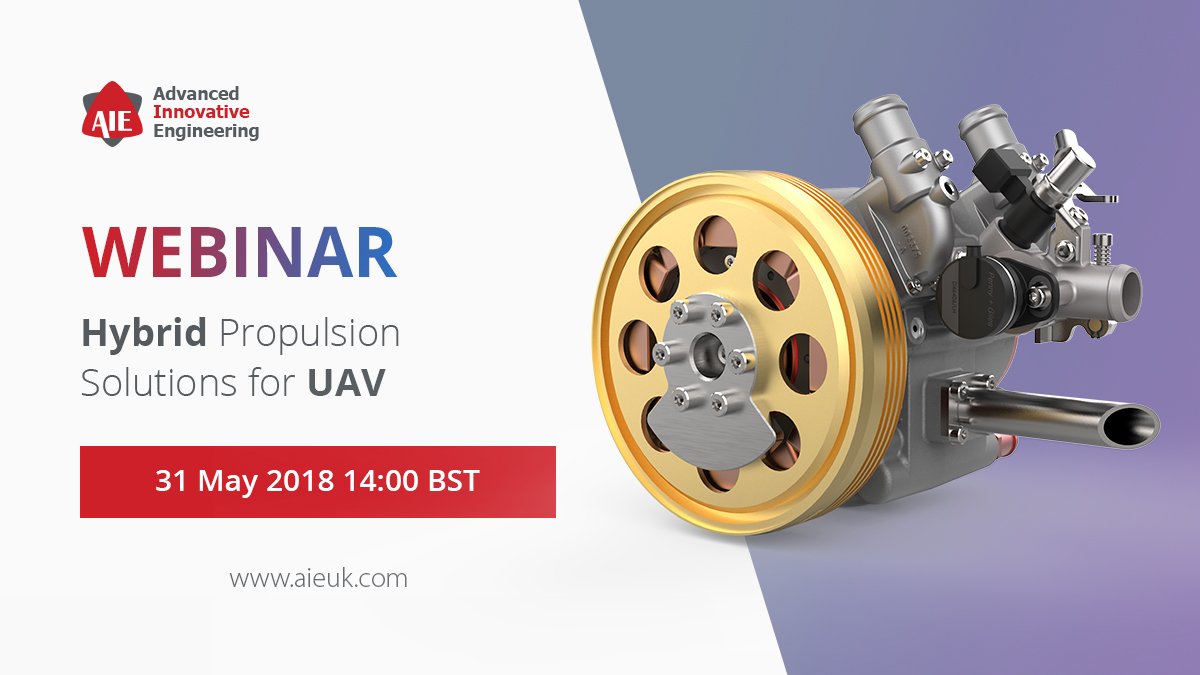 Join our upcoming webinar on "Hybrid Propulsion Systems for UAV" on 31 May 2018 at 14:00 BST
Hybrid systems are the ideal solution to tackle the challenge for long range UAV platforms
#uav, #uas, #rpas, #rotaryengine, #aieuk, #drone, 
aieuk.com/events/hybrid-…