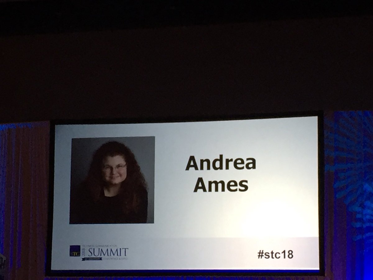 Congratulations to <a href="/andrea/">Andrea Schwandt-Arbogast</a> Ames for receiving the President’s Award at #STC18 - well deserved!!