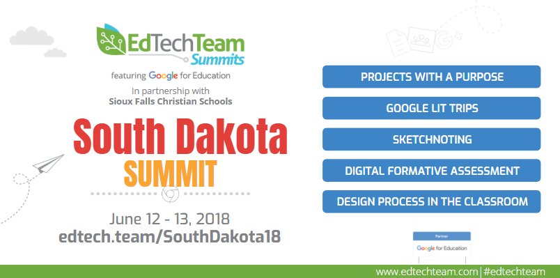 Build your own #EdTechTeam adventure! Sessions are LIVE for the South Dakota Summit! Register & build it now: edtech.team/SouthDakota18 #sdedchat  #mnlead  #iaedchat  #westedchat #edcampbrookings #gsuite