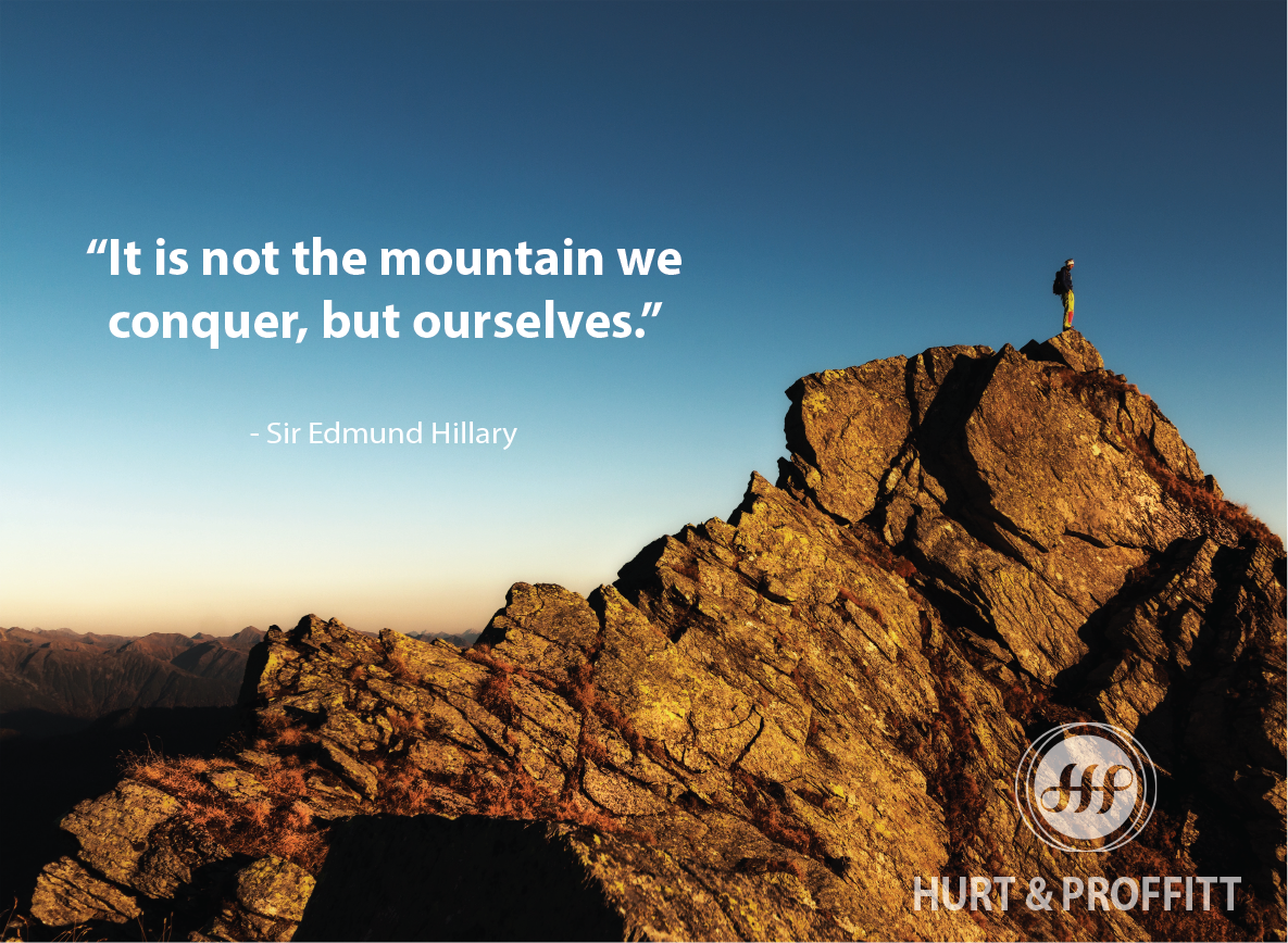 "It is not the mountain we conquer, but ourselves." - Sir Edmund Hillary #MondayMotivation