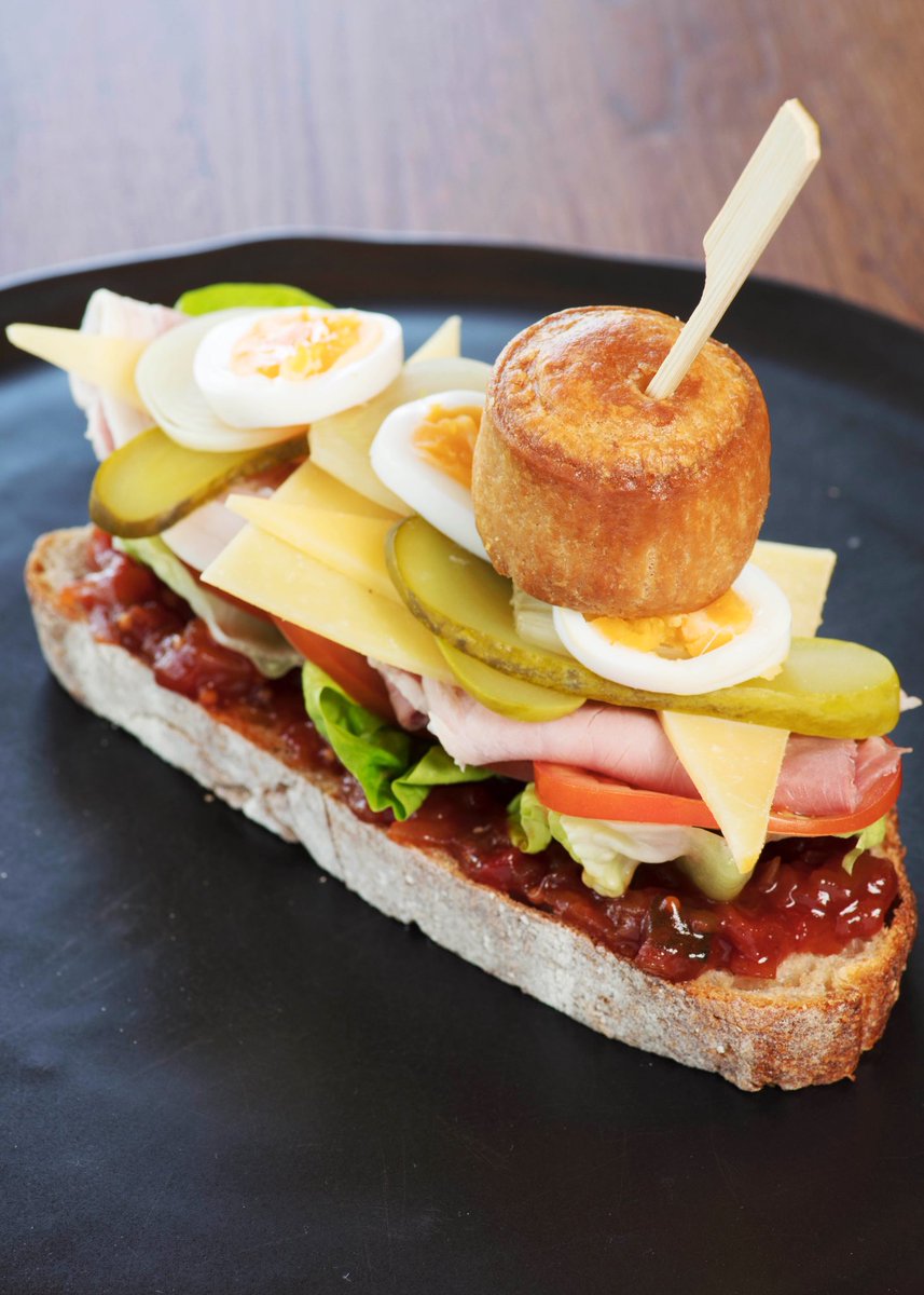 Gleneagleshotel's tweet photo. Now that's a sandwich! 🥪 To celebrate #BritishSandwichWeek, we've added this supersized Open Ploughman's to the menu in The Garden Café. Available from today until Sunday! #LoveGlen https://t.co/kEC2wnooMi