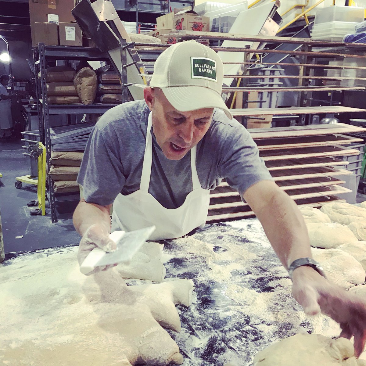 laboiteny's tweet image. Passion in action! The bread man himself @jimlaheyssb is always inspiring! #spices #spicelife #breadlove @sullivanstreetbakery