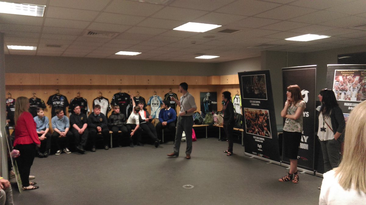 TackleWales's tweet photo. Last day of the Enterprise project with a visit and presentation at @LibertyStadium Been a great project working with some great individuals and schools in Swansea @CommunityOsprey https://t.co/oyaDRb45eh