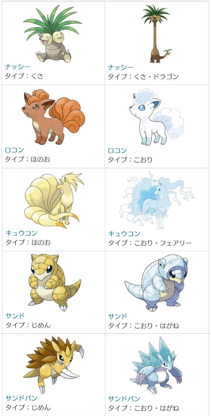 Scp Jp 狸吉 Auf Twitter Pokemongoappjp 第1世代アローラ姿 18種 まとめてみました という名の画像くっつけただけ ポケモンgo T Co Rjh2bivngt Twitter