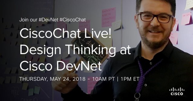 vmelgar13's tweet photo. #CiscoChat Live on air! Tune in as we discuss Design Thinking with #TeamDevNet. Follow the live stream on https://t.co/wXB9e4z280 https://t.co/ayEVm7QT6u https://t.co/URKhL4oFG6