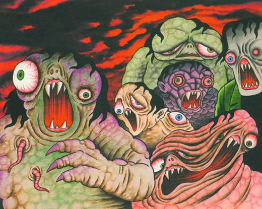 horrorlosers's tweet photo. El grotesco y mutante arte oscuro del dibujante de manga de terror Hideshi Hino. https://t.co/MGRCHhrPYr