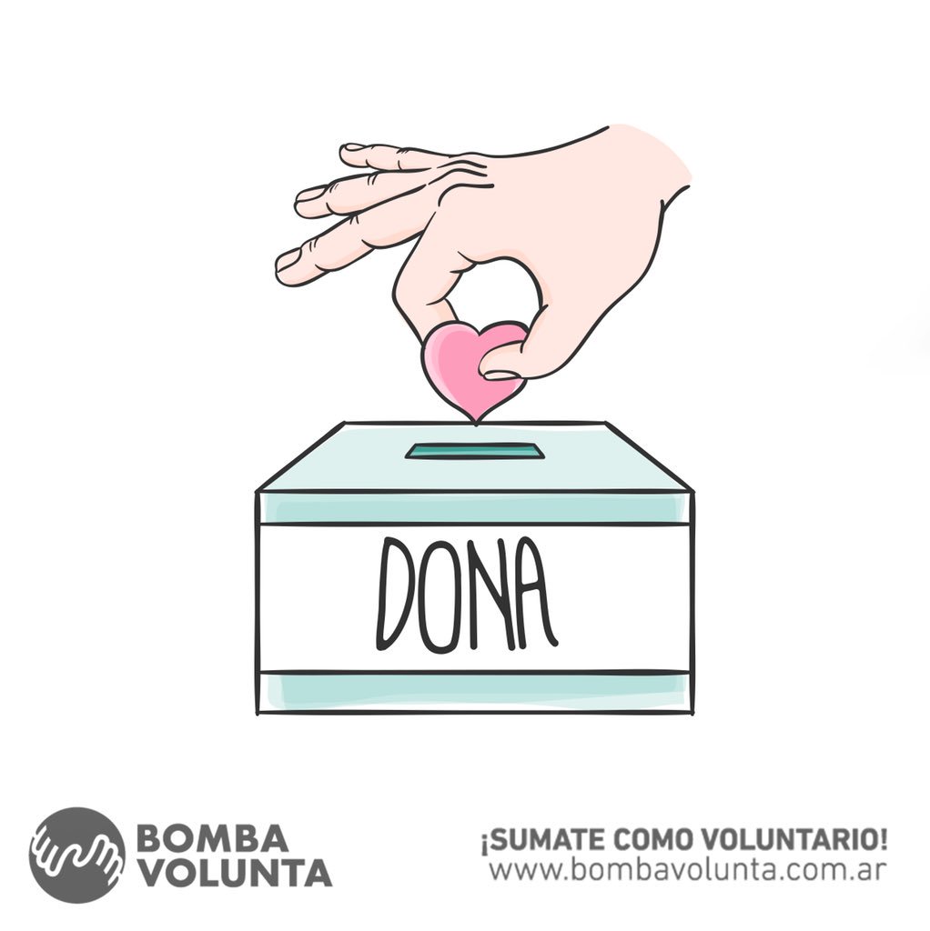 BombaVolunta's tweet photo. #BombaVolunta no sería posible sin las donaciones de las personas que día a día nos ayudan a seguir creciendo, para llegar a mucha más gente en situación de vulnerabilidad. Por eso te invitamos a sumarte realizando donaciones en el marco de las campañas q realizamos en el año https://t.co/MYpAP1sz1d