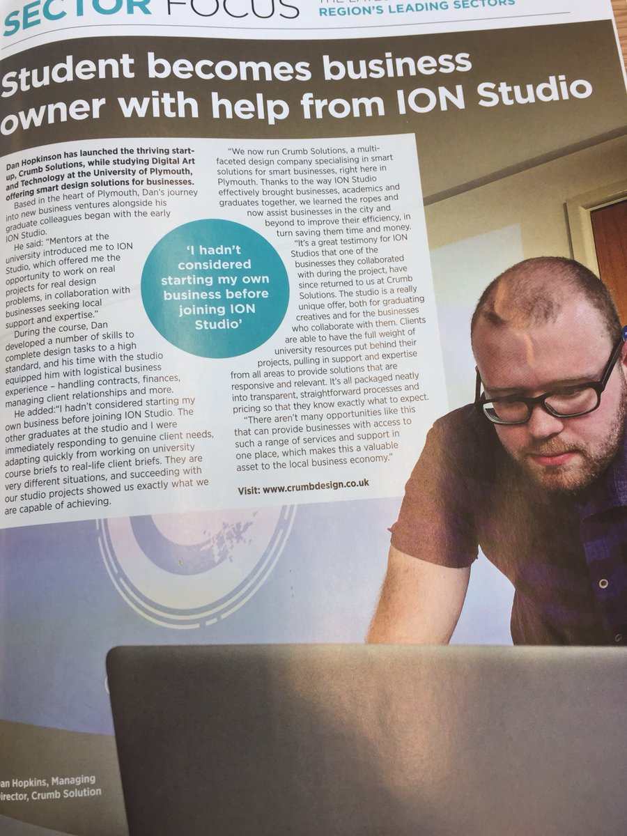 Fantastic to see <a href="/CrumbDesign/">Crumb Solutions</a> featured in the <a href="/Chamber_Devon/">Devon Chamber of Commerce</a> Profile magazine this month! Keep up the good work guys!