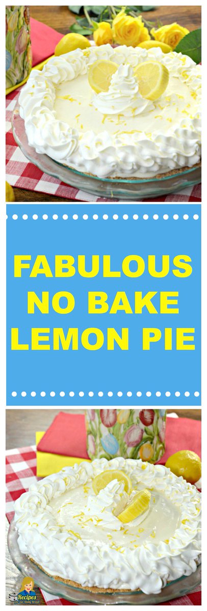OurAmericanTrav's tweet photo. FABULOUS EASY NO BAKE LEMON PIE YOU HAVE TO WHIP UP

Whip Up This Fabulous Easy To Make No-Bake Lemon Pie In Minutes With 4 Ingredients.

No-Bake Lemon pie is an easy dessert that is perfect for summer. 
#lemonpie #nobakepie #lemon #desserts https://t.co/YoAuupVw6j https://t.co/rAuqZvoo5j