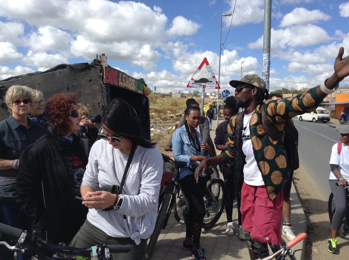 #JoziWalks2018 Awesome ride in Diepsloot with @blackbiteprods. Discovering and taking ownership of safe public spaces. Well done #LuckyNkali and team!