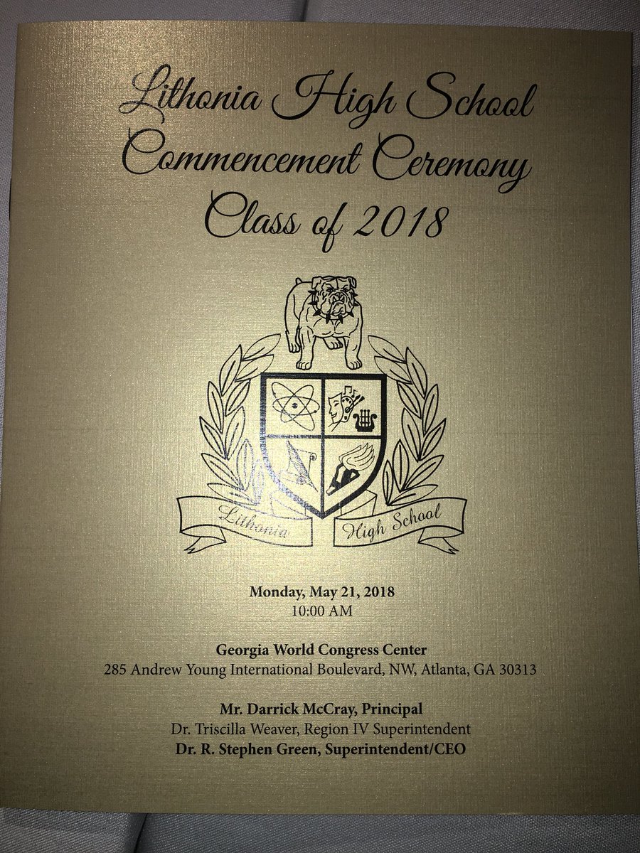 DeKalbSchools's tweet photo. Happening now: Lithonia High School graduation #DeKalbGrad18 https://t.co/h8A8Pv5V3t