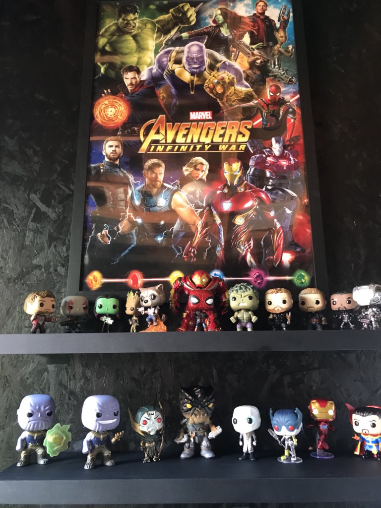 Parker66Peter's tweet photo. Finally got the gang together few to come #AvengersInfinityWar #FunkoPopStyle 👌🏻 https://t.co/Av9RGgtl8j
