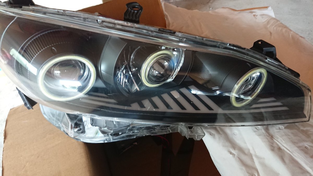 K 100 Factory No Twitter 誰かウィッシュのヘッドライト買いませんか アクリル加工 イカリング プロジェクター移植 インナーマッドブラック 加工後未使用です