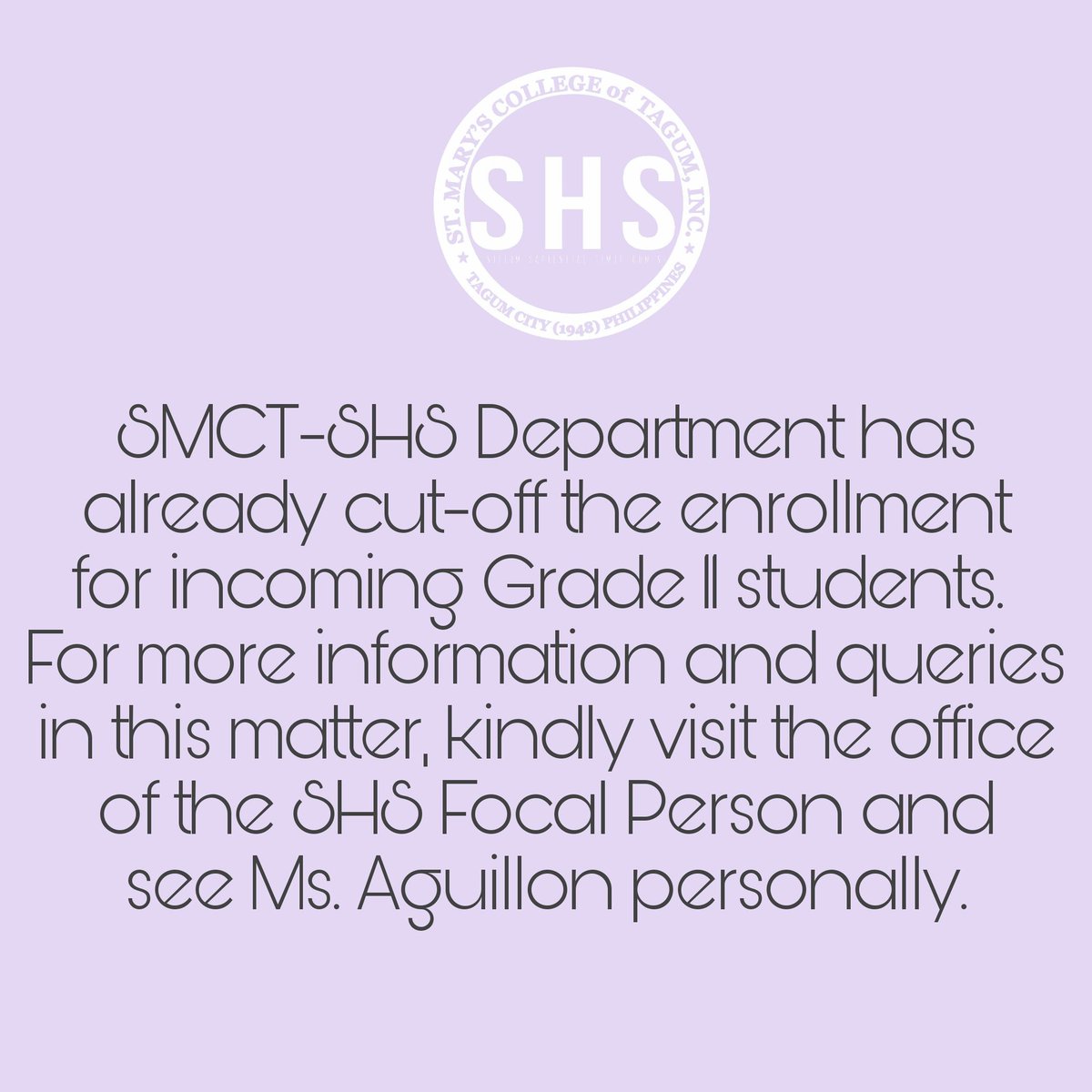 SMCTSeniorHigh's tweet photo. https://t.co/LQmZ0oWYR7