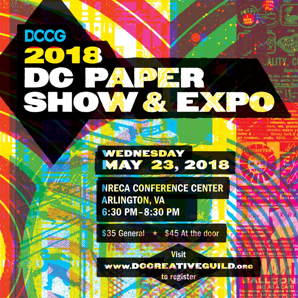 New exhibitors featured at the DC Paper Show this year are Artisan 2, Victory Dance Creative, and FM-31.
Sign up now at      dccreativeguild.org/events/