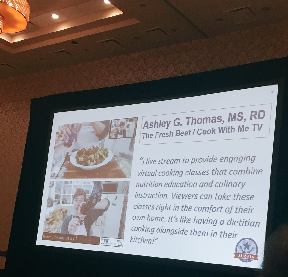 TheFreshBeet's tweet photo. Thanks @tspbasil for including me!! @TodaysDietitian #TDinAustin All RDs should livestream to help spread our nutrition #truths 🤜🏼 Too much noise in this space confusing consumers... https://t.co/M0hYfbU6HU