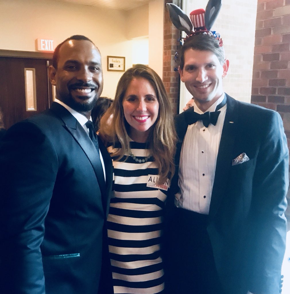 AlisonforVA's tweet photo. Blue Victory Dinner with Virginia’s boldest @Tanner4Delegate @KyleGreenVA @pwcdanica https://t.co/nMmWpc3FXG