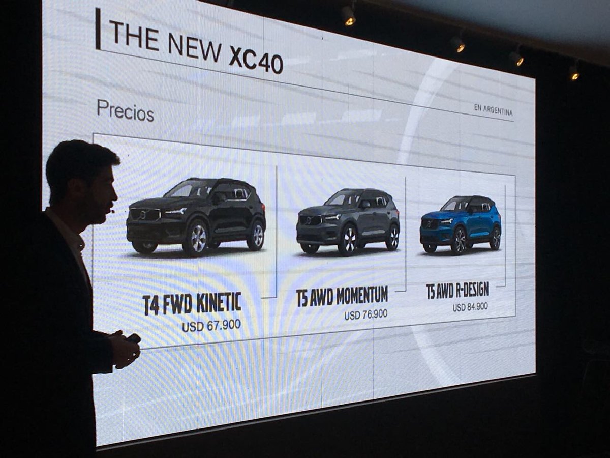 StopandGoTV's tweet photo. Precios y versiones de nuevo XC40 de @VolvoCarArg https://t.co/b5mYm0ElLj