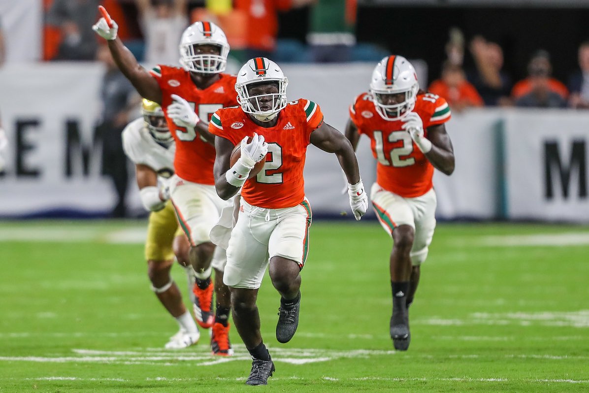 MiamiHurricanes's tweet photo. There is only one. 

Miami is the only school to have a 10-game winning streak in football, men’s basketball and baseball in 2017-18. https://t.co/FEU0c0hrRo