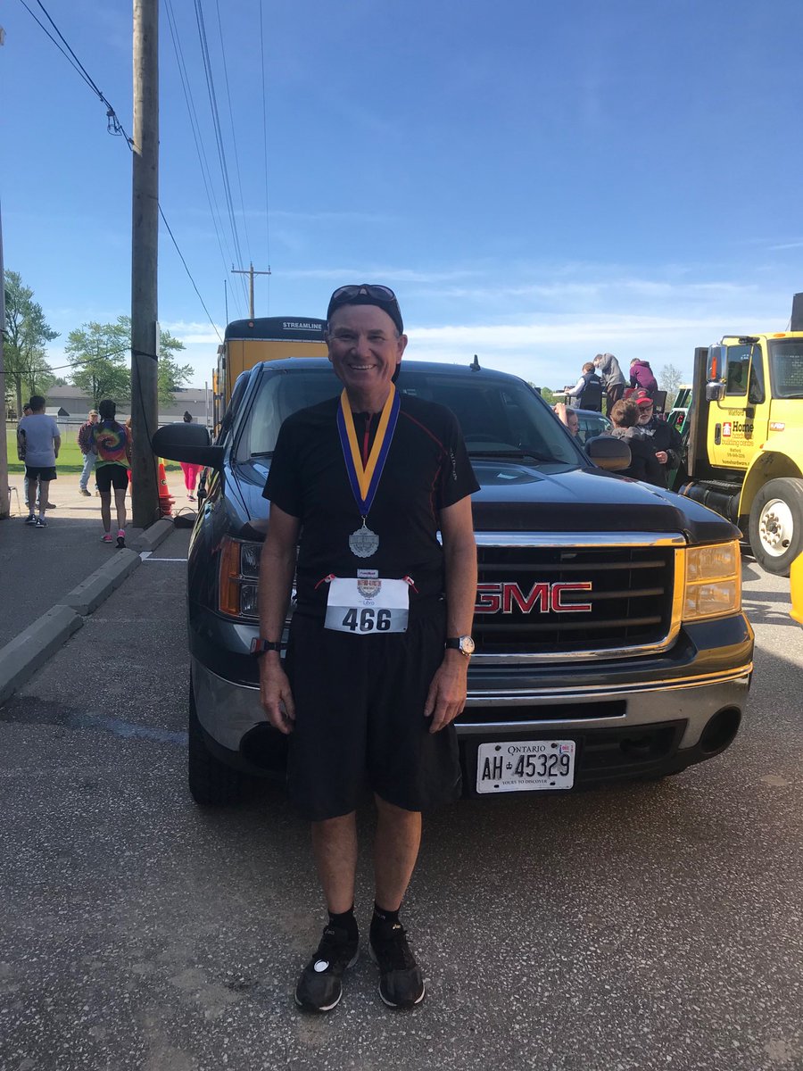 FarmerFisher's tweet photo. Completed the annual #run79 Alvinston to Watford road race this am. Good 10 miler. Now home to run #plant18 https://t.co/Wvc6EvyIeg