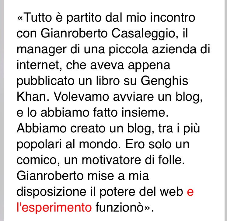 Jacopo Iacoboni Non Ci Avevo Fatto Caso Ma Beppe Grillo A Newsweek Dice Che Il Movimento Testualmente Nasce Da Un Esperimento E Qui Ha Uno Dei Suoi Momenti Di Verita