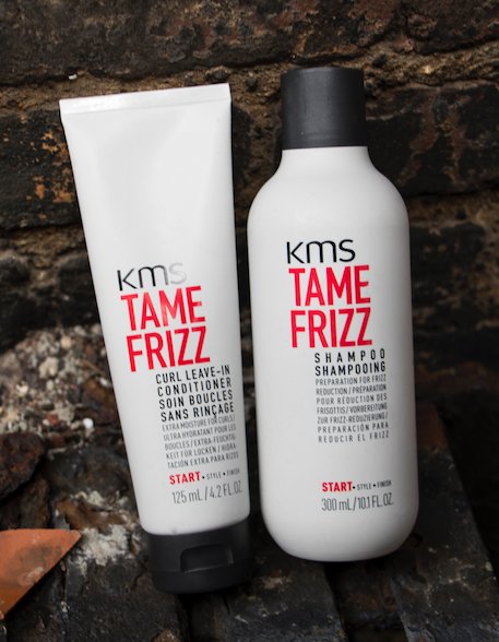 Tame your mane while providing it with the moisture it needs with the TAMEFRIZZ Shampoo + Curl Leave-In Conditioner duo.