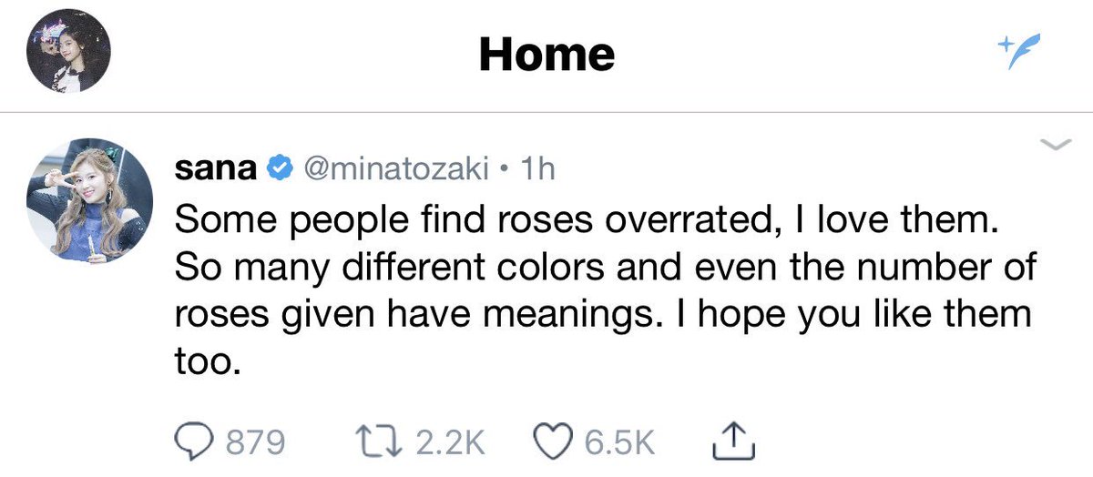 “Thank you,” Sana said with a genuine smile. “I would understand if you’re uncomfortable with the attention, I can leave you alone-““Don’t worry, I don’t mind. I like being around you.”“I like being around you too,” Sana whispered out. “Recommend me some good food from here?”