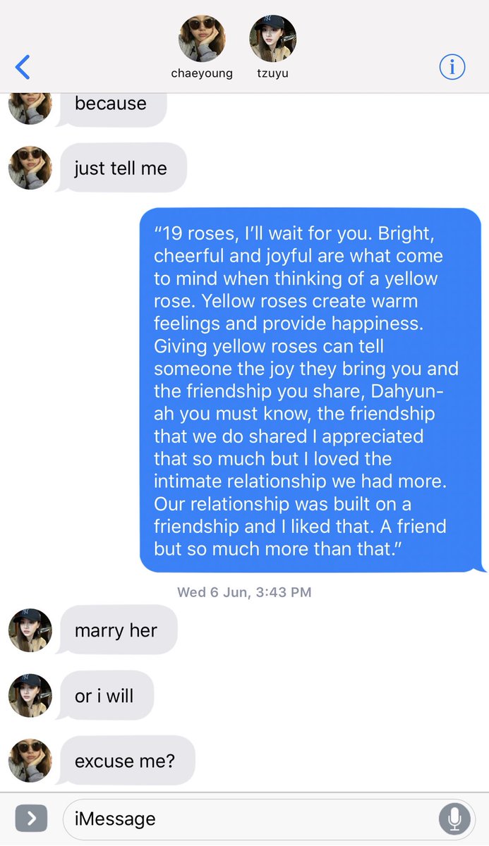 “Thank you,” Sana said with a genuine smile. “I would understand if you’re uncomfortable with the attention, I can leave you alone-““Don’t worry, I don’t mind. I like being around you.”“I like being around you too,” Sana whispered out. “Recommend me some good food from here?”