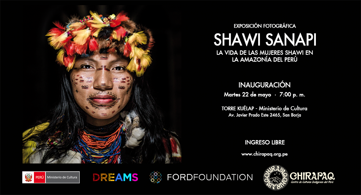 chirapaqoficial's tweet photo. Te esperamos en la inauguración de la muestra fotográfica #ShawiSanapi - La vida de las mujeres shawi en la Amazonía del Perú. Este martes 22 de mayo - 7.00 pm en @MinCulturaPe --> https://t.co/B6QBLTFwU0 #MujeresIndígenas #DiversidadCultural #DíaDeLaDiversidadCultural https://t.co/4qASWTOch1