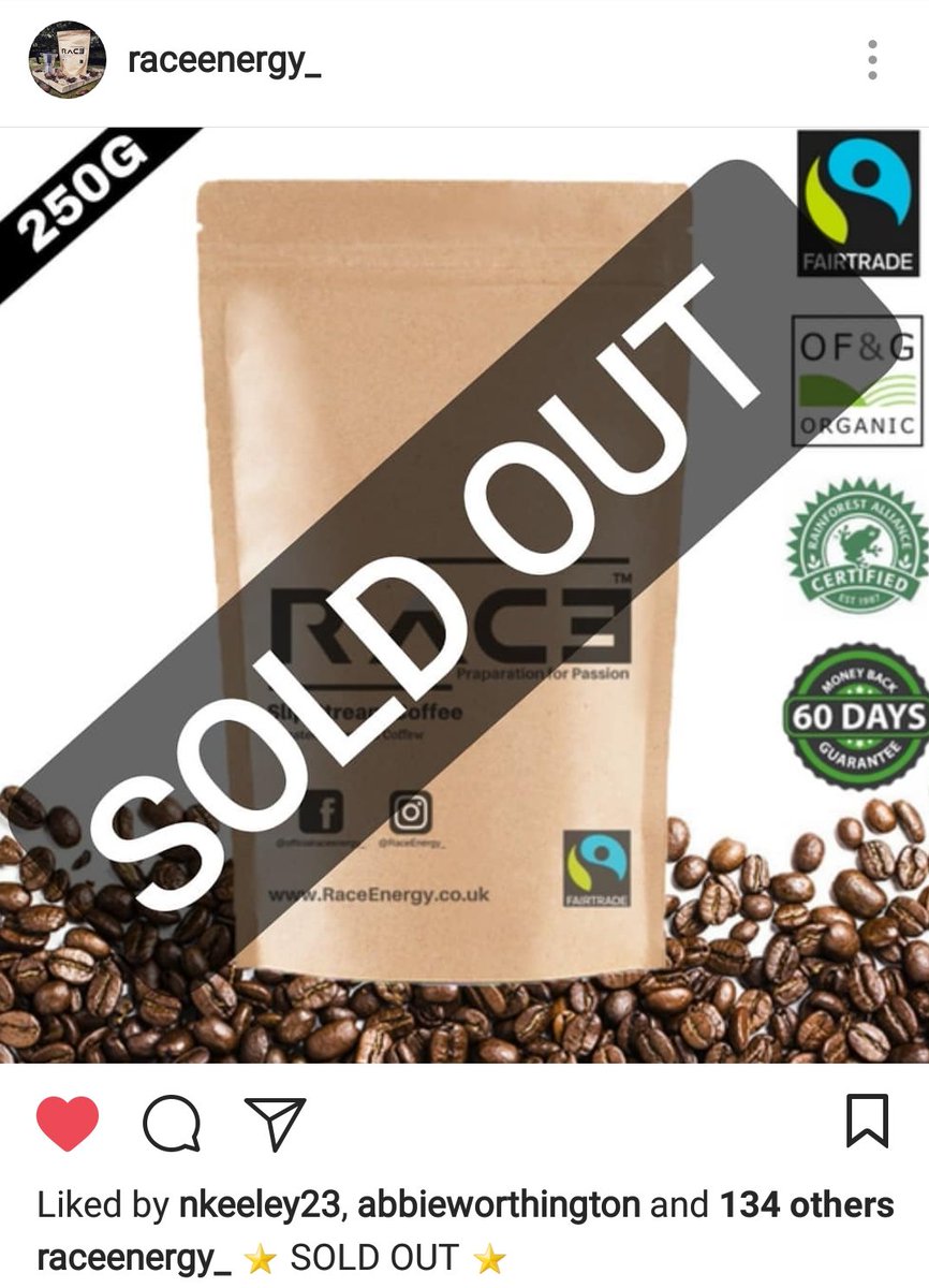 RaceEnergy_'s tweet photo. Keep an eye out for next batch coming very very soon.

Order at https://t.co/OZ8iyFgXEb

#Coffee #race #training #fitness #mondaymotivation https://t.co/LLKe2Asu8W