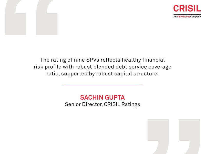 The presence of cross collateralisation &amp; cross-default clauses between each of the 9 SPVs, supports the consolidated debt service coverage ratio. #CRISIL's Sachin Gupta on how Provisional CRISIL AA-(SO)/Stable will affect their financial risk profiles: bit.ly/TOTProjectRati…