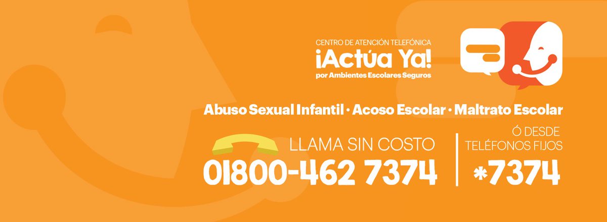 dgfeseph's tweet photo. Estamos para escucharte #ActúaYa 018004627374 reporta #AbusoSexual #AcosoEscolar #MaltratoEscolar @BasicaSEPH https://t.co/50jbhlQ0BP