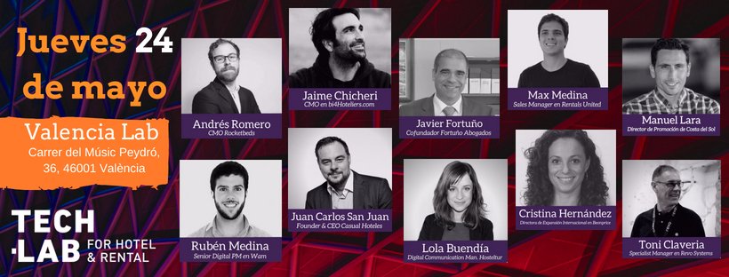 Techlabtravel's tweet image. 👏😀✨Conoce a los 4 ponentes y 7 integrantes de nuestras 2 mesas redondas que cerrarán con broche de oro✨la gira TECH LAB for #hotel and #rental este 24 de Mayo en @valencia_lab 

+ info y registro en: techlabtravel.com | Patrocinado por @rocketbeds