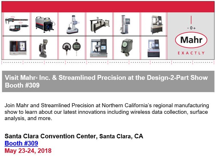 mahr_inc's tweet photo. Attending the #D2P Show in Santa Clara, CA? Don't forget to say hello to @MahrExactly and #StreamlinedPrecision at booth 309.  Register for FREE...
https://t.co/cmawSFN6RS https://t.co/DPTUSsYN8G