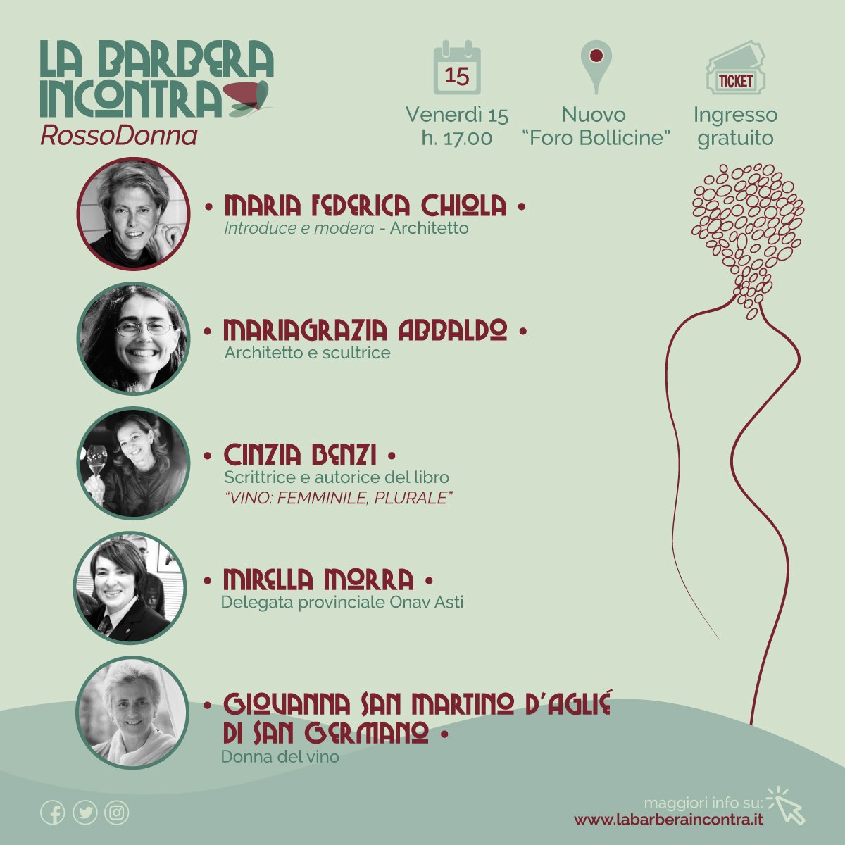 BarberaIncontra's tweet photo. #LaBarberaIncontra è "ROSSO DONNA" - Tavola Rotonda
Le nostre protagoniste vi aspettano venerdì 15 giugno nella suggestiva cornice del Nuovo “Foro Bollicine” per un incontro tutto femminile, ore 17.00.

 Scoprite chi sono e iniziate a conoscerle qui:
https://t.co/oHc34RF4w9 https://t.co/7DqrmWkFB7