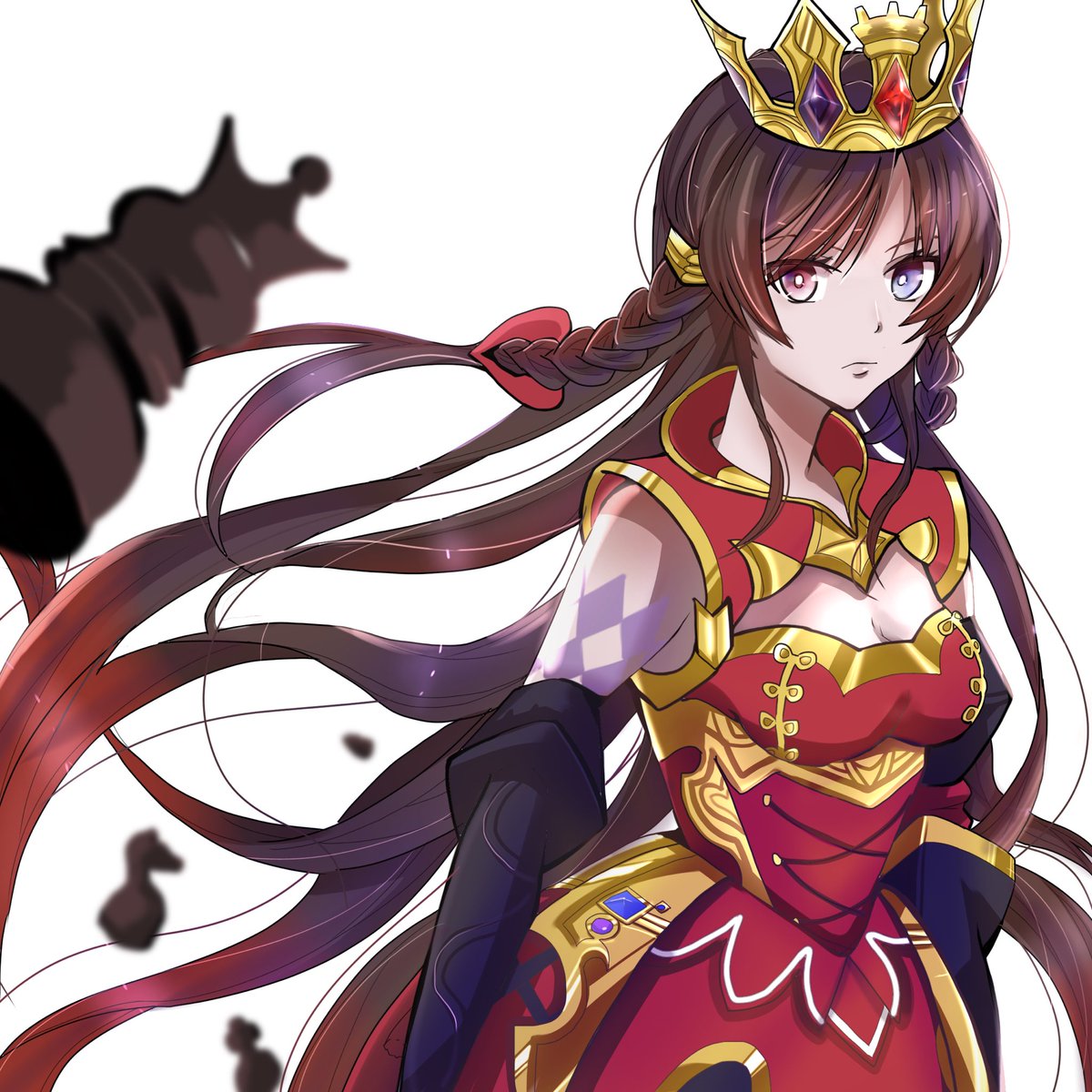 Nolu على تويتر グリムノーツ イラストコンテスト 赤の女王さま ミスがあったので再掲です W