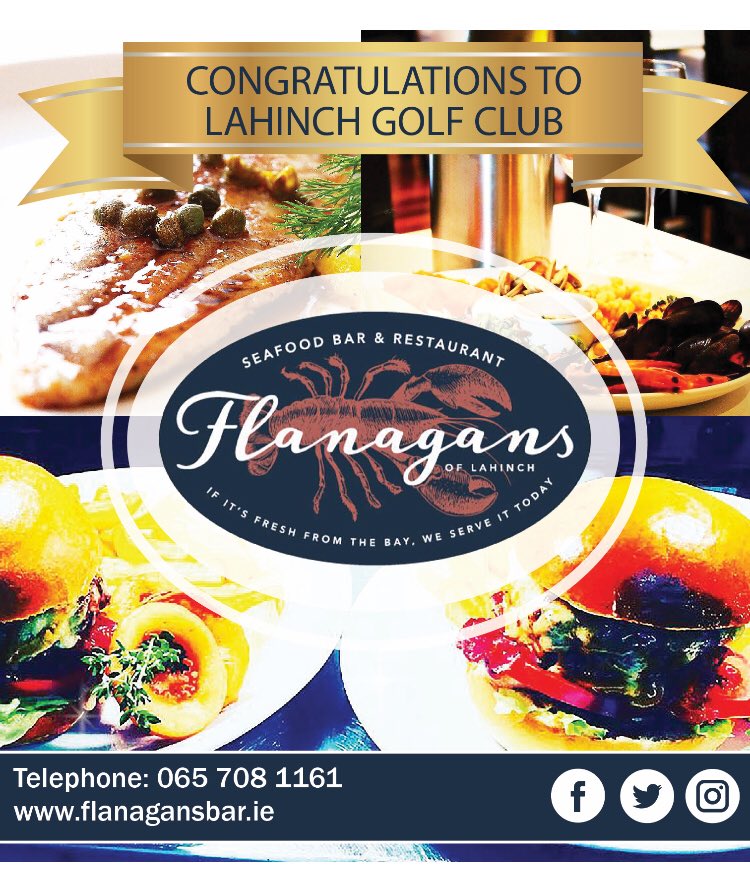 Congratulations to all at Lahinch Golf Club from all at Flanagans.