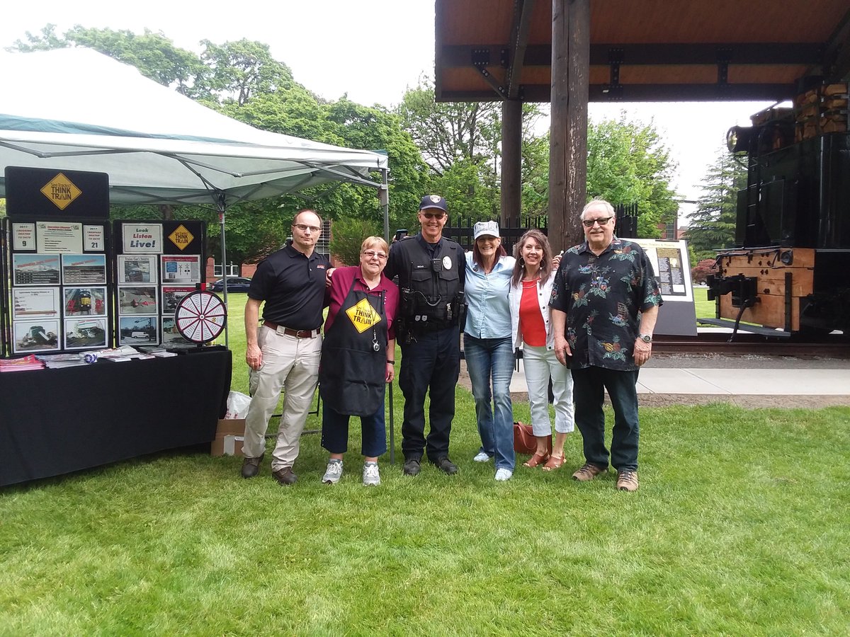 WaOpLifesaver's tweet photo. Thanks to everyone who came out and participated in All Aboard Rail Safety Day last Saturday in Longview. #RailSafety #SeeTracksThink https://t.co/PKsdc7kYhp