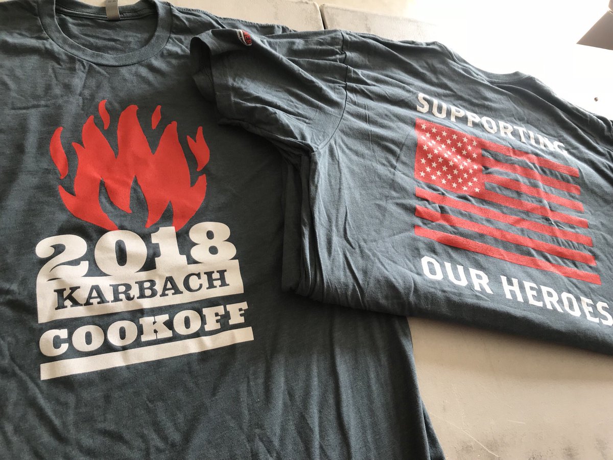 rgffoundation's tweet photo. Get your 2018 Karbach Cook Off “Supporting Our Heroes” shirt today! Starting at $15! https://t.co/MQRezENTeo or visit our FB Store! #KarbachCookOff #RGFF https://t.co/LlWCqK9Qim