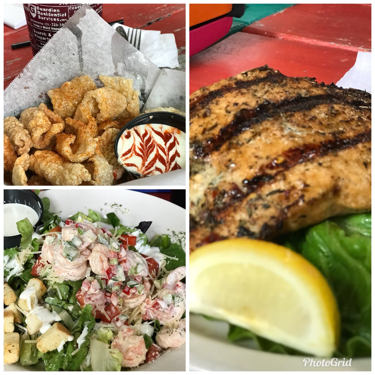 MamacitaOTM's tweet photo. Lunch at @gnatslanding located in the proximity of @kingandprince #Resort, was EXQUISITE! The salmon and pork rinds were great! #gnatslanding #sponsored #KingandPrinceResort https://t.co/hStMl4AlVq