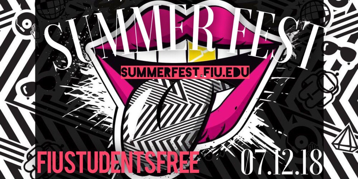 Mysta_Franklin's tweet photo. Miami’s biggest LITuation is back! Summer Fest makes its annual return to the yard! #WeAreFIU #FiuSummerFest https://t.co/CYwYFokzrV
