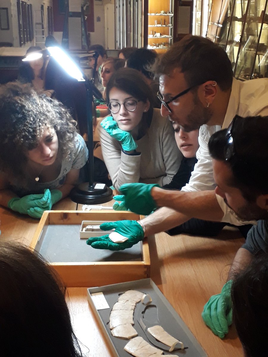 PetrieMuseEgypt's tweet photo. Delighted to welcome Dr Gianluca Miniaci and his class of MA Egyptology students from Pisa for a day of teaching and object handling in the Museum! #MondayMotivation https://t.co/JdUYq41x3t